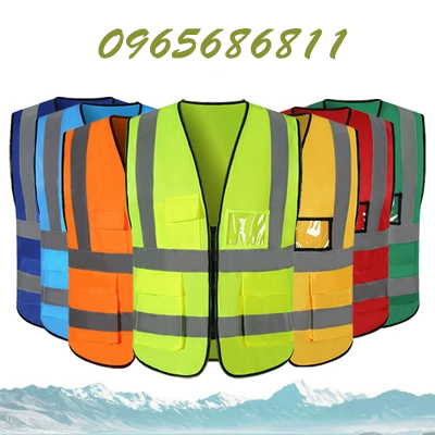 Tùy chỉnh 
            vest phản quang vest công nhân quần áo phản quang kỹ thuật xây dựng giao thông phủ xanh lái xe làm vườn huỳnh quang cưỡi quần áo an toàn quần áo phản quang