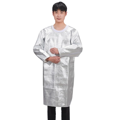 Lá nhôm quần áo cách nhiệt quần áo chống nhiệt độ cao coverall tạp dề chống flash luyện kim 1000 độ áo choàng chống cháy quần áo bảo hộ quần áo bảo hộ cho kỹ sư