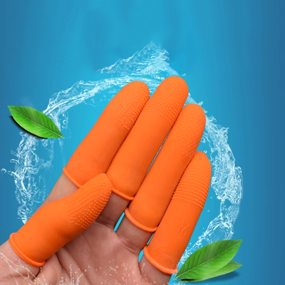 Cao Su Orange Chống Trơn Trượt Ngón Tay Cao Su Dày Chịu Mài Mòn Làm Đẹp Thêu Công Nghiệp Dùng Một Lần Đếm Tiền Ngón Tay Vỏ