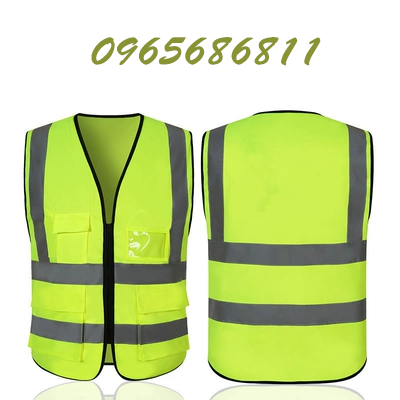 Tùy chỉnh 
            vest huỳnh quang tùy chỉnh in biểu tượng quần áo an toàn vest màu xanh lá cây trình điều khiển kỹ thuật quần áo phản quang áo khoác lưới thoáng khí áo phản quang đi phượt