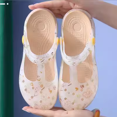 dép đi trong phòng sạch 23 Dép Crocs Xốp Mùa Hè Dép Y Tá Đa Năng Mũi Lớn Chống Trơn Trượt Độ Dốc Giày Đi Biển Baotou Xăng Đan Nữ Y Tế dép phòng sạch dép ngành y