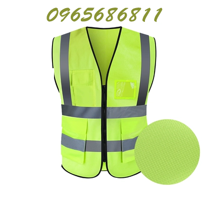 Vest an toàn phản quang vệ sinh xây dựng vest công trường xây dựng quần áo phản quang yếm cưỡi giao thông áo khoác kích thước lớn tùy chỉnh ao phan quang bao ho lao dong