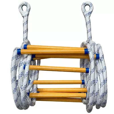 Thang dây mềm thang dây thang leo núi ngoài trời thang hộ gia đình rèn luyện thể chất thiết bị treo thang cố định nhựa downhole hoạt động thang dây