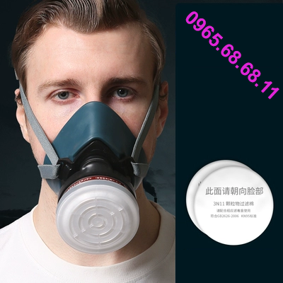 Mặt nạ bảo hộ hô hấp, mặt nạ phòng độc, mặt nạ che kín mặt, mặt nạ hàn chuyên dụng chống bụi và chống khói dùng cho phun sơn hóa chất mặt nạ lọc khí