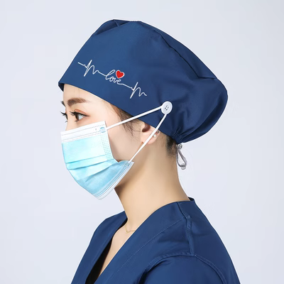 Mũ bác sĩ phẫu thuật nữ có thể điều chỉnh mũ làm việc nha khoa mũ bác sĩ nha khoa y tế mũ tròn y tá phòng phẫu thuật mũ mũ trùm đầu phòng sạch nón trùm tóc y tế