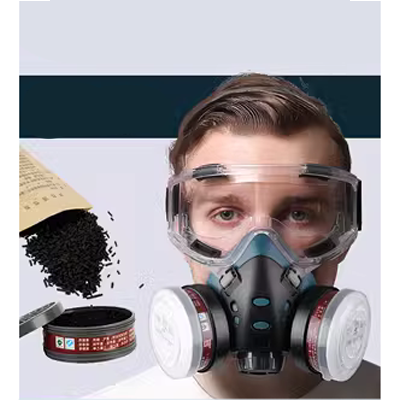 Mặt nạ phòng độc mặt nạ đầy đủ chống bụi khói oxy độc mặt nạ đầy đủ phun sơn mặt nạ bảo vệ đặc biệt khí hóa học mặt nạ chống khói độc