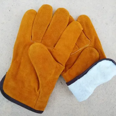 Găng tay hàn dài bằng da bò dành cho thợ hàn máy hàn được gia cố để chống đứt dây Găng tay bảo hộ cách nhiệt ở nhiệt độ cao găng tay thợ hàn bao tay hàn chịu nhiệt