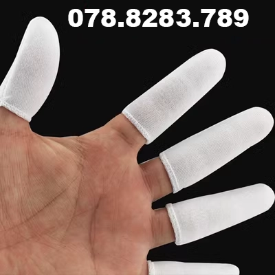 Ngón tay bị thương đơn bảo vệ ngón tay thoáng khí bao bảo hiểm lao động làm việc cotton trắng ngón tay chống trượt chống mồ hôi công nhân