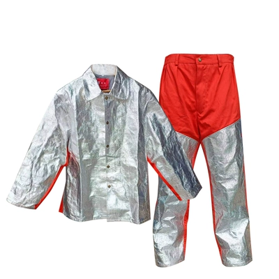 Bảo vệ quần áo lò luyện thép Meikang 1000 độ nhiệt độ cao chống bức xạ nhiệt chống cháy gốm luyện kim lò nung quần áo cách nhiệt áo lao công