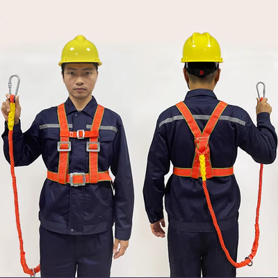 Dây đai an toàn toàn thân năm điểm làm việc ở độ cao tiêu chuẩn quốc gia Bảo hiểm thợ điện dây an toàn công trường xây dựng móc đôi đai leo cây dây cáp ban công