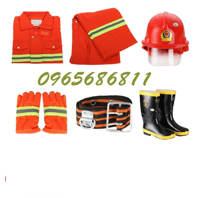 Trạm cứu hỏa thu nhỏ trọn bộ bộ đồ chữa cháy phù hợp với bộ 5 món quần áo chiến đấu quần áo phòng cháy chữa cháy quần áo bảo hộ tủ vật tư khẩn cấp áo công nhân