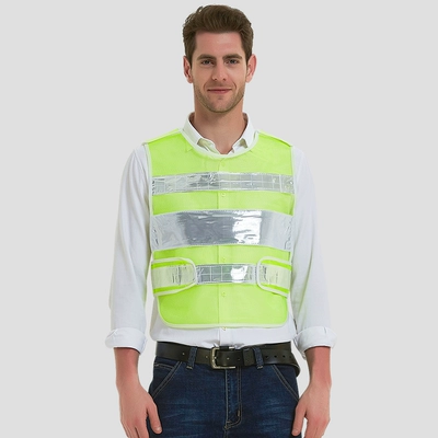 Áo phản quang áo vest quần áo an toàn quần áo phản quang đi đêm có thể in áo vest màu vàng xe giao thông kiểm tra hàng năm áo phản quang công nhân