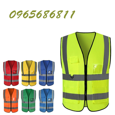 Lưới tùy 
            chỉnh vest phản quang quần áo an toàn công trường xây dựng vest giao thông lưới thoáng khí quần áo huỳnh quang in logo tùy chỉnh áo mưa phản quang