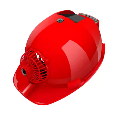 mũ bảo hộ công trường Mũ bảo hộ tích hợp quạt và đèn chiếu sáng, Mũ bảo hộ có quạt sạc năng lượng mặt trời nón bhlđ