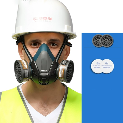 Mặt nạ phòng độc phun sơn hóa chất đặc biệt khí độc chống khói bảo hộ lao động bảo vệ mặt nạ chống bụi hô hấp mặt nạ chống đọc