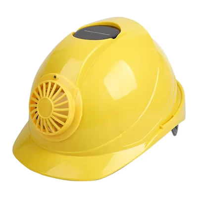 mũ bảo hộ trùm đầu Mũ bảo hộ công trường xây dựng năng lượng mặt trời có quạt Mũ điều hòa không khí lạnh làm mát nón bảo hộ màu trắng