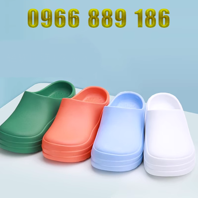 Giày phẫu thuật Boya Baotou giày bảo hộ phẫu thuật giày sạch chống nhỏ giọt thử nghiệm giày phòng sạch giày làm việc 20119 dép phòng sạch chống tĩnh điện dép tĩnh điện xanh