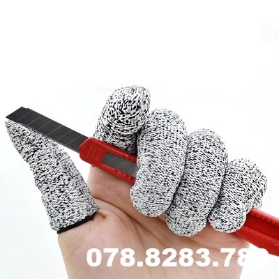 Găng tay chống cắt dày năm cấp bảo hiểm lao động chống mài mòn làm vườn cũi ngón tay chống cắt và chống đau hái cũi bảo vệ ngón tay