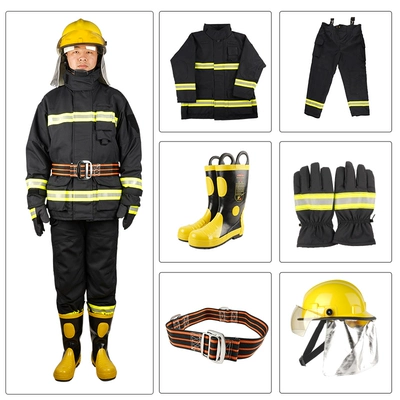 Bộ đồ chữa cháy được chứng nhận 3C Bộ đồ bảo hộ chữa cháy 14 loại Bộ đồ chữa cháy 17 loại Trạm cứu hỏa mini chống cháy quần bảo hộ lao động