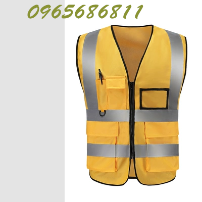 Áo phản quang an toàn áo vest vàng xây dựng quần áo huỳnh quang công trường giao thông công trình vệ sinh áo khoác nam logo tùy chỉnh áo ghi lê phản quang