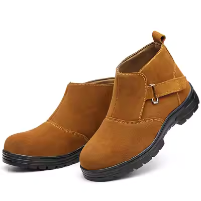 Giày bảo hộ lao động nam giày cotton giày mùa đông thợ hàn dày ấm mùa đông không cần dây giày mùa thu thu đông giày lười công trường giày công nhân không dây