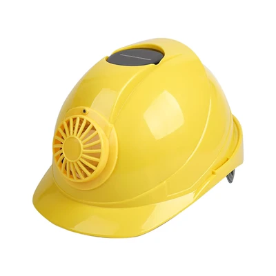 Mũ bảo hộ công trường năng lượng mặt trời có quạt điện Mũ điều hòa không khí lạnh làm mát mũ vải bảo hộ