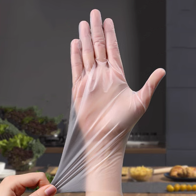 Găng tay dùng một lần cấp thực phẩm TPE đặc biệt dày bền nhựa dày màng nhà bếp ăn được phục vụ bán buôn găng tay có bột và không bột bao ngón tay chống tĩnh điện