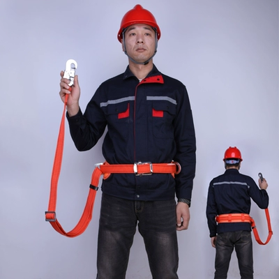Đai an toàn cho lao động trên cao Đai an toàn đai thợ điện điện ngoài trời bảo hiểm kép cột leo núi dây an toàn chống rơi dây cáp ban công