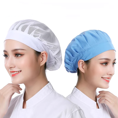 Xưởng chống bụi và thoáng khí mũ lưới thực phẩm mũ bếp mũ vải mũ nướng vệ sinh Bao Đầu mũ làm việc nữ mũ đầu bếp nam nón trùm y tế 