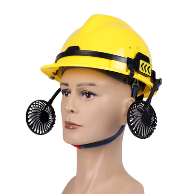 Quạt gắn mỗ bảo hộ lao động công trường điều hòa nhiệt độ phụ kiện mũ bảo hộ kèm sạc