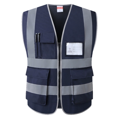 Cực kỳ an ninh quần áo phản quang vest an toàn vest cưỡi xây dựng lãnh đạo quần áo áo khoác Meituan màu xanh hải quân tùy chỉnh in ấn áo phản quang công nhân