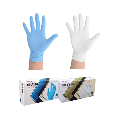 Găng tay nitrile dùng một lần Kangliwei cấp thực phẩm dày PVC bền cao su nitrile cao su rửa chén thêu găng tay cao su dày 